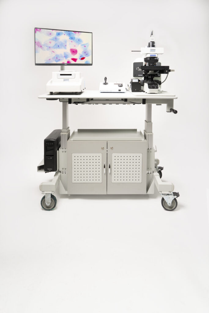 rmtConnectPlus RRC set up on a rolling cart.